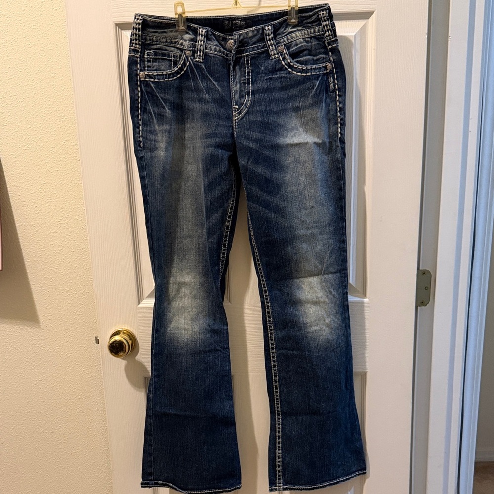 Silver Jeans Women's Suki Boot Cut in Faded Blue